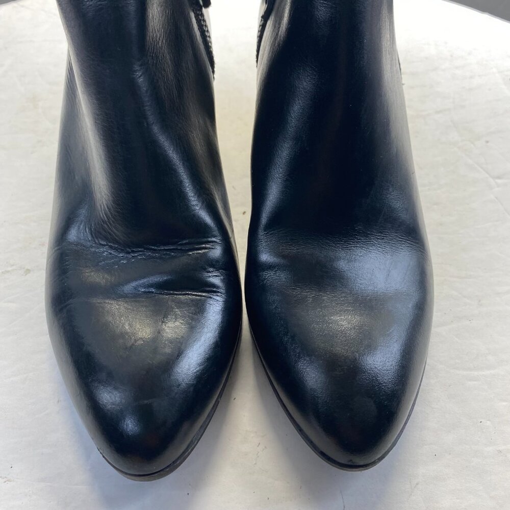 Frye Judith Double Zip Ankle Boots Size 8 M Black Leather Heeled Booties FR40838 - Picture 9 of 12